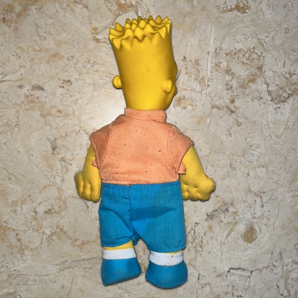 Vintage 1990 The Simpsons Bart Simpson Stuffed Hard Head Plush - Picture 4 of 5